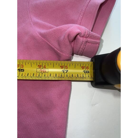 Lilly Pulitzer Polo Shirt Women’s Size Small Pink Short Sleeve Cotton Shrunken - Picture 7 of 13
